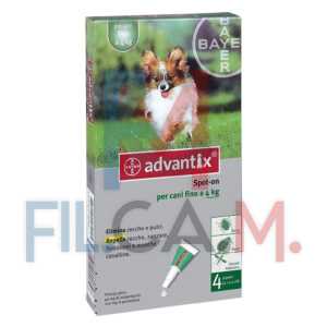 ANTIPARASSITARIO 'ADVANTIX SPOT-ON' 4-10 kg - 4 pipette ml 1 - PEZZI 1