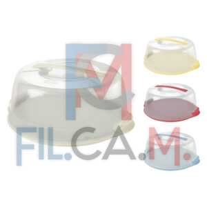 CONTENITORE PORTA TORTE IN PLASTICA cm 36,5x32,8xh.15 - bianco - PEZZI 1