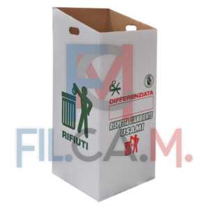 CARTONE CONTENITORE PER RACCOLTA DIFFERENZIATA cm.38 x 38 x h.90 - PEZZI 1