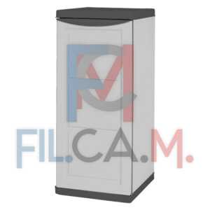 ARMADIO BASSO PORTA BOMBOLA 'COLONNA' cm 40 x 45 x h.91 - grigio/nero - PEZZI 1