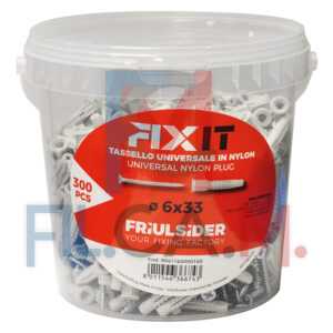 TASSELLO NYLON 'FIXIT' Ø 6 x 33 mm TSP 4 x 40 mm 300 pz - PEZZI 1