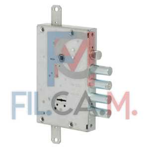 SERRATURA DA APPLICARE TRIPLICE PER PORTE BLINDATE ART. 57515 E 64 -4 mand./4 caten. chiave lunga - PEZZI 1