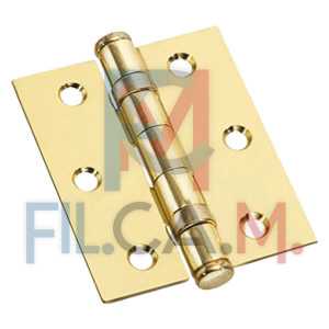 CERNIERA CON CUSCINETTI OTTONATA mm 100 x  75 - sp.3 - PEZZI 1