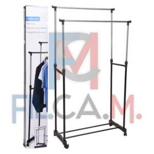 APPENDIABITO DOPPIO 'DUBBEL' cm 80 x 42 x h 90>160 - nero - PEZZI 1