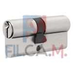 CILINDRO PROFILATO DOPPIO SERIE 'GEMMA' mm 35+10+35 = 80 (40+40) ottone - PEZZI 1