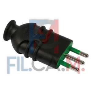 SPINA ALTA RESISTENZA 'HI-PRO' 2P+T 16A - colore nero - PEZZI 1