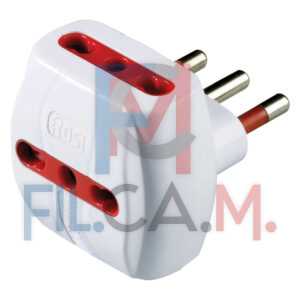 ADATTATORE TRIPLO CON PROTEZIONE SOVRACCARICO 78041 T - PEZZI 1