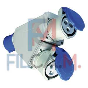 ADATTATORE INDUSTRIALE DOPPIO 73105 - PEZZI 1