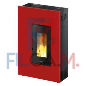 STUFA A PELLET 'MADISON 5' 5,2 kW - colore rosso - PEZZI 1