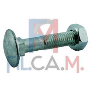 BULLONE ZINCATO TESTA TONDA T.T.Q.S.T.D.E. 5 x 40 - PACCHI 2 - IN CONFEZIONE DA 100