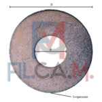 RONDELLA GREMBIALINA M 8 - 2,0 x  32 x  8,5 mm - PACCHI 2.5 - IN CONFEZIONE DA 100