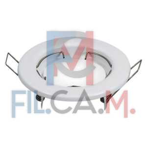 PORTAFARETTO LED FISSO IN METALLO cromato - diametro 93 x h.27 mm - PEZZI 1