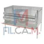 GABBIA GALLINE OVAIOLE TRE CELLE cm 107 x 50 x H 80 - PEZZI 1