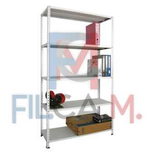 SCAFFALE SECURKIT 'PRO-METAL' cm L.120 x P.40 x H.200 aste esterne intere (15/10) - PEZZI 1