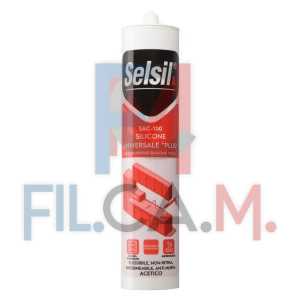 SILICONE ACETICO UNIVERSALE 'SAC 100' grigio finestra ml 280 - (ral 7040) - PEZZI 25
